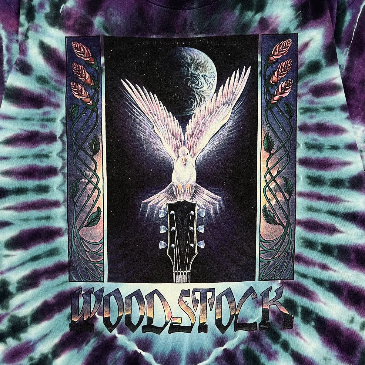 Anvil × Vintage Woodstock 1989 - 1994 Anvil Tie Dye dove Printed rock Tee Size US XL / EU 56 / 4 - 2 Thumbnail