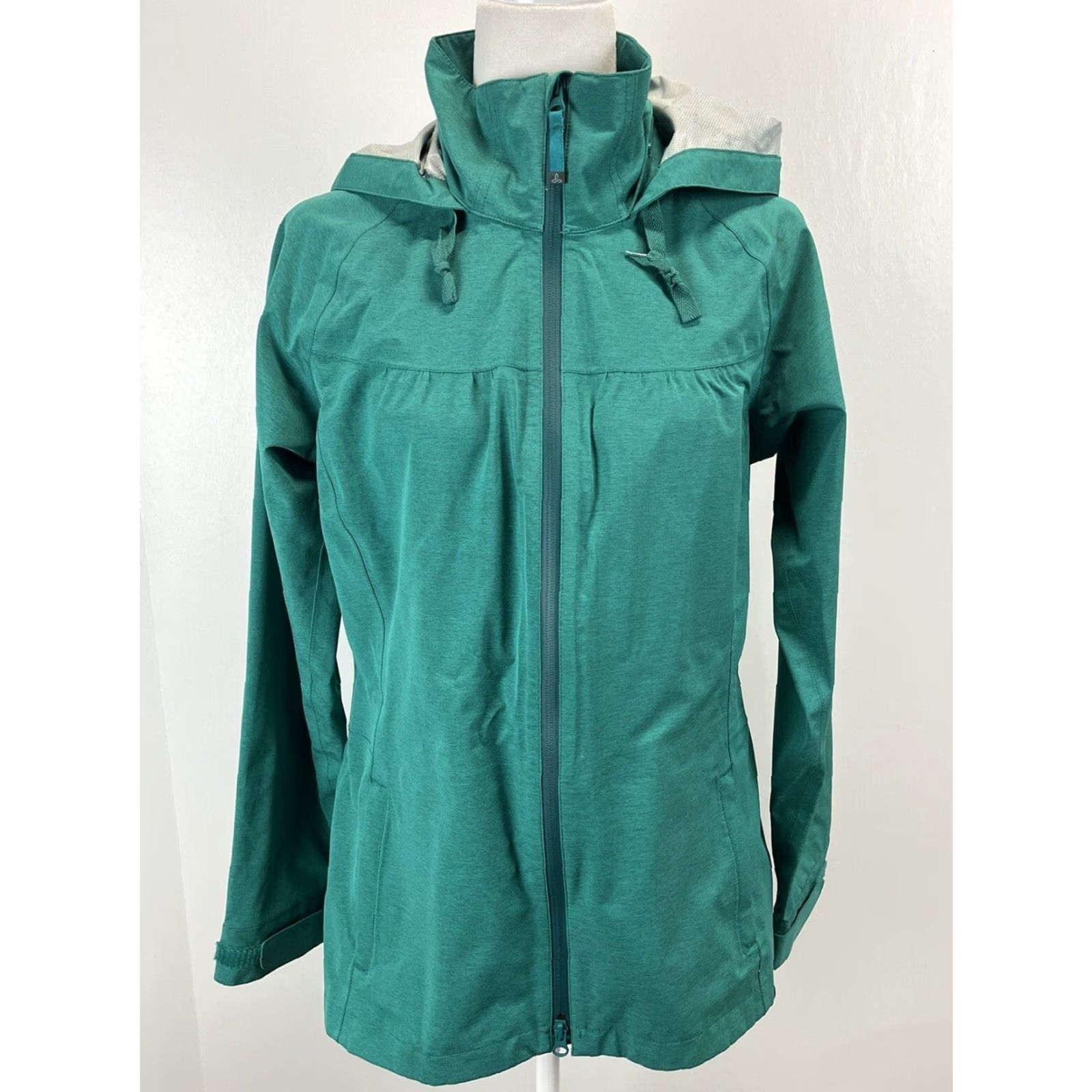 Prana prAna Eliza Hooded Jacket Sz Medium EUC Belted Waterproof Hiking Women’s Outdoor Belted Hooded Size M / US 6-8 / IT 42-44 - 5 Thumbnail