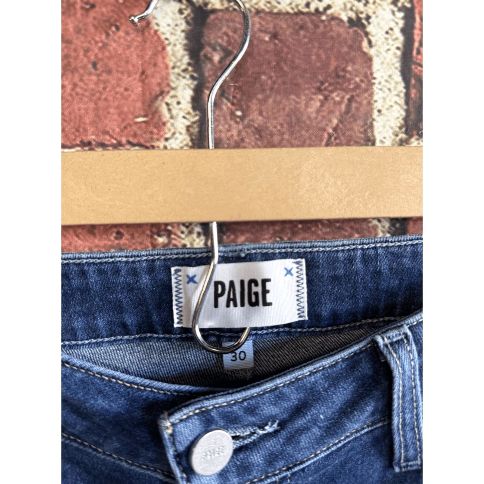 Paige Paige Jeans Women Blue Denim Straight Leg Size 30 x 28 Size 30" / US 8 / IT 44 - 3 Thumbnail
