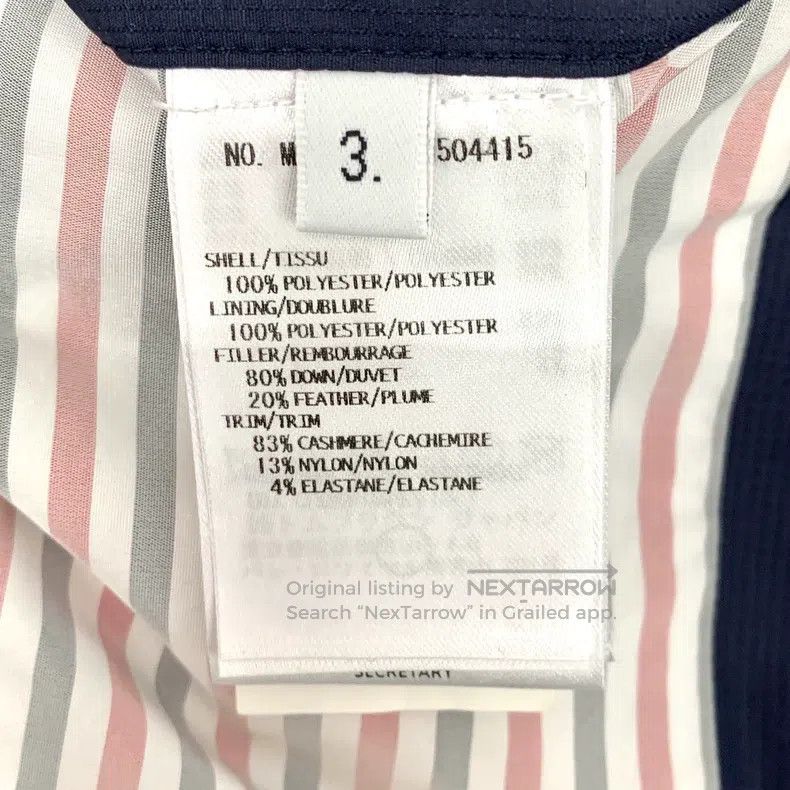Thom Browne Thom Browne Long-sleeved down jacket Size US L / EU 52-54 / 3 - 8 Thumbnail