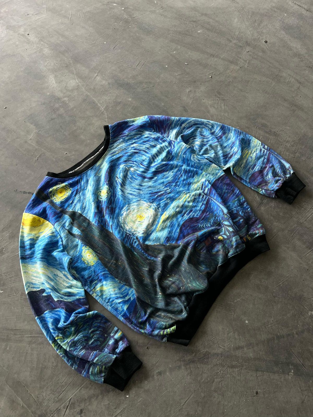 Vintage Vintage 90s Van Gogh Starry Night Crewneck Size US L / EU 52-54 / 3 - 3 Thumbnail