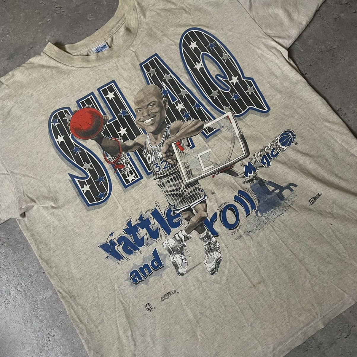 VTG 90s NBA ORLANDO MAGIC O'NEAL SHAQ CARICATURE T-SHIRT