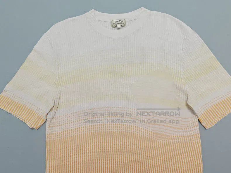 Hermes Hermes Men's knit short-sleeve T-shirt, 100% cotton, gradi Size US S / EU 44-46 / 1 - 2 Thumbnail