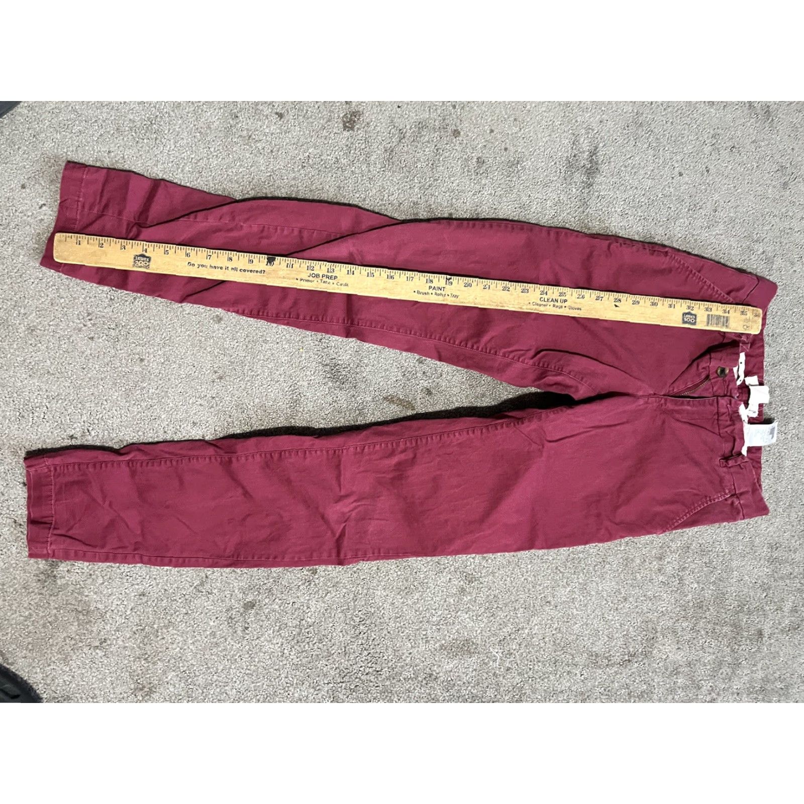 H&M H&M Womens Pants Chino Style Skinny Leg 4 Pocket Maroon Red Button Zipper Pockets Casual Vintage No Size 27" / US 4 / IT 40 - 3 Thumbnail