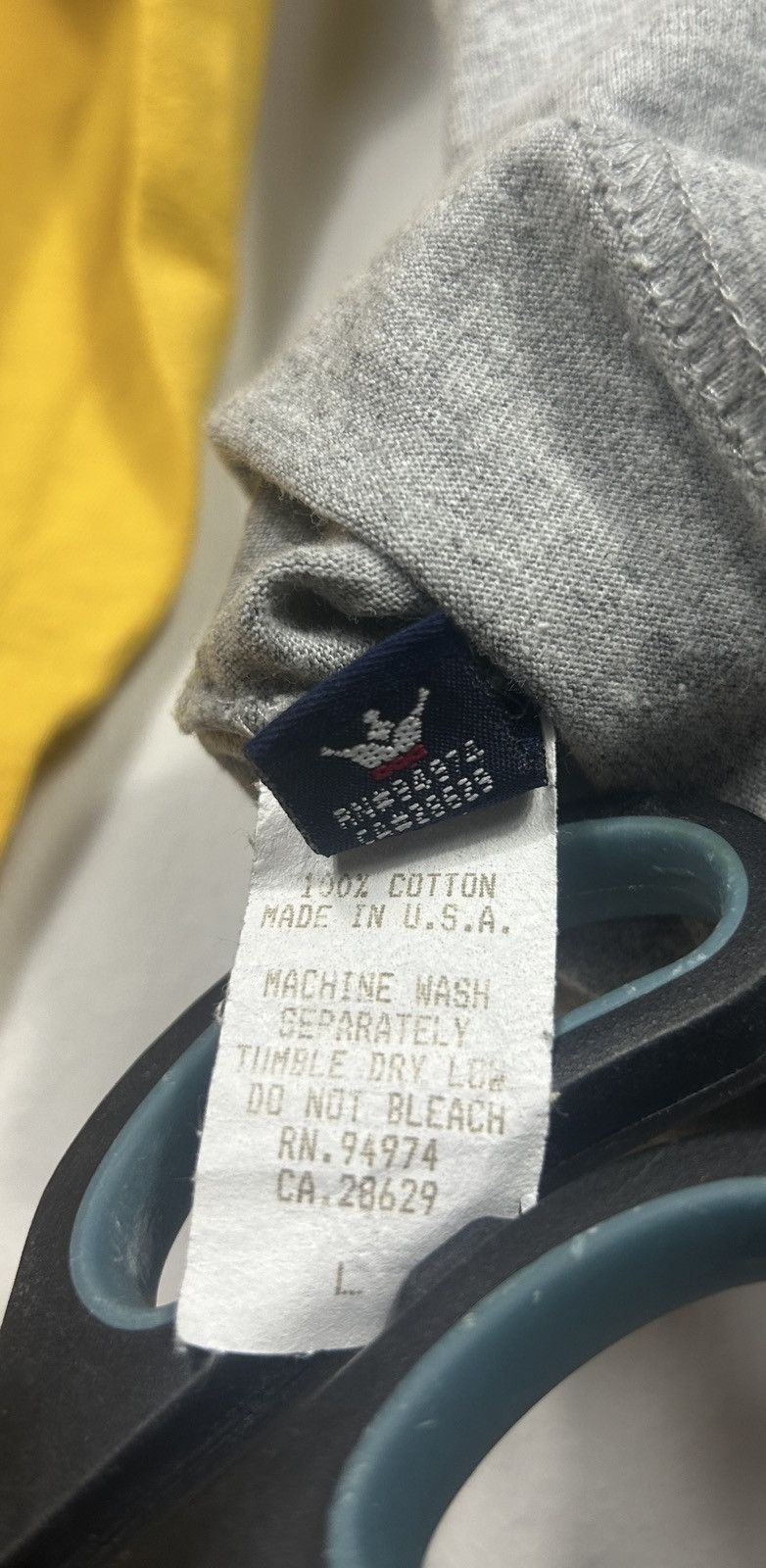 Stussy Vintage Stüssy Long Sleeve Grey & Yellow size L Size US L / EU 52-54 / 3 - 12 Thumbnail