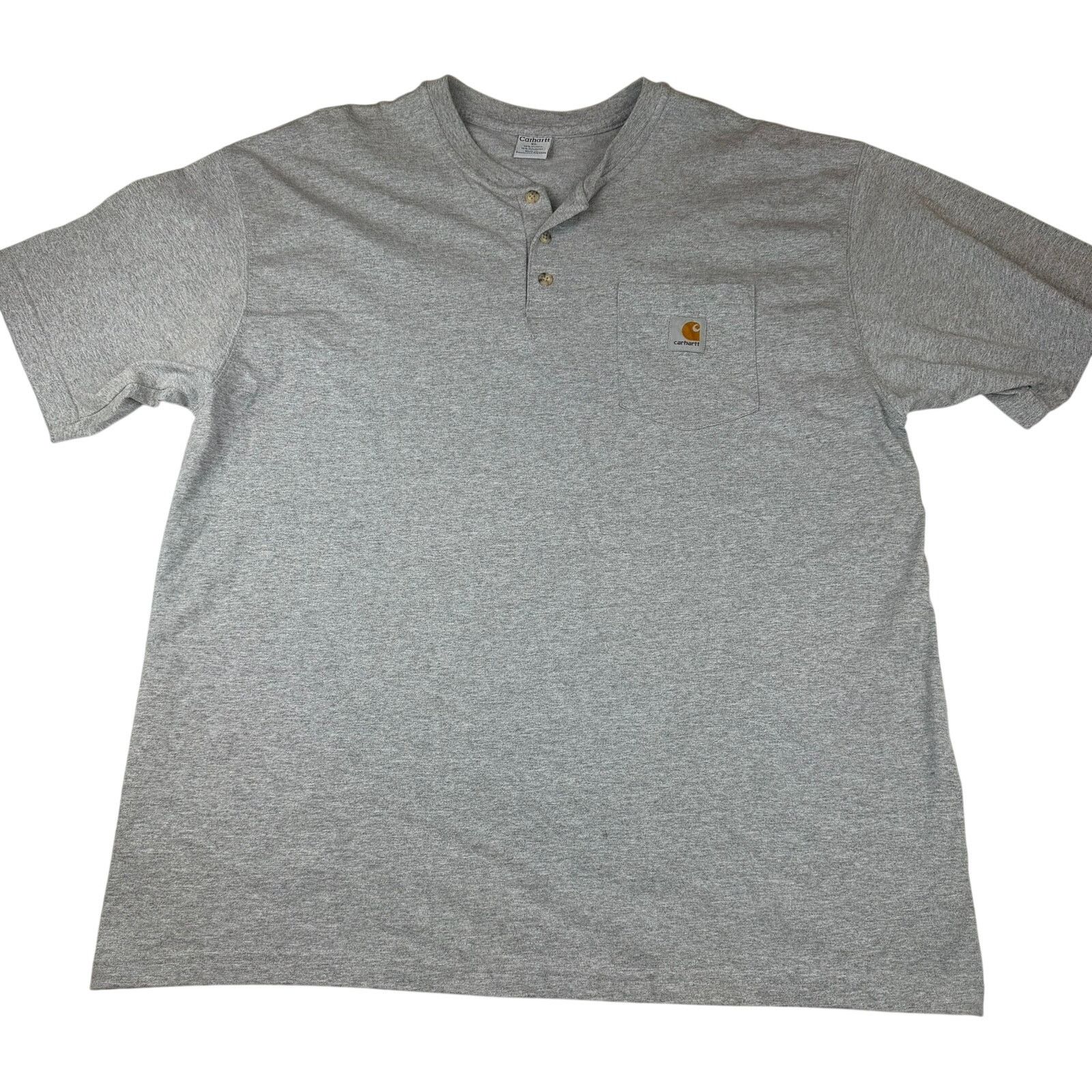 Carhartt Carhartt Gray Henley Pocket Shirt Size XL Size US XL / EU 56 / 4 - 1 Thumbnail