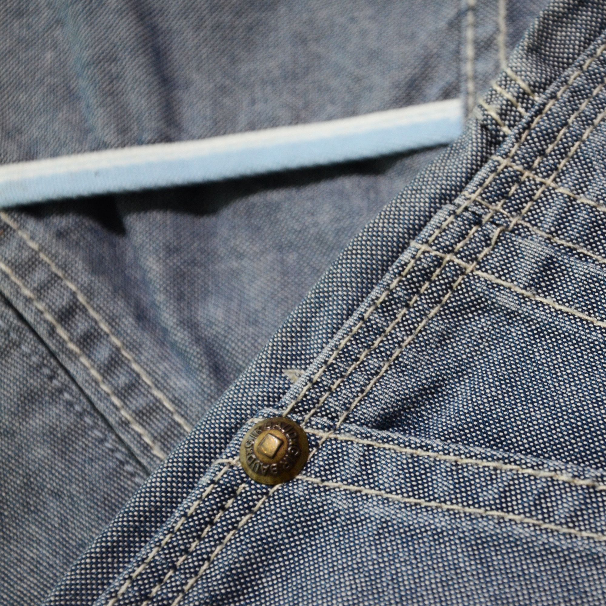 Marithe + Francois Girbaud M+FG Jorts W34 Raw Denim Special Rare Design 2006 Carft Size US 34 / EU 50 - 7 Thumbnail