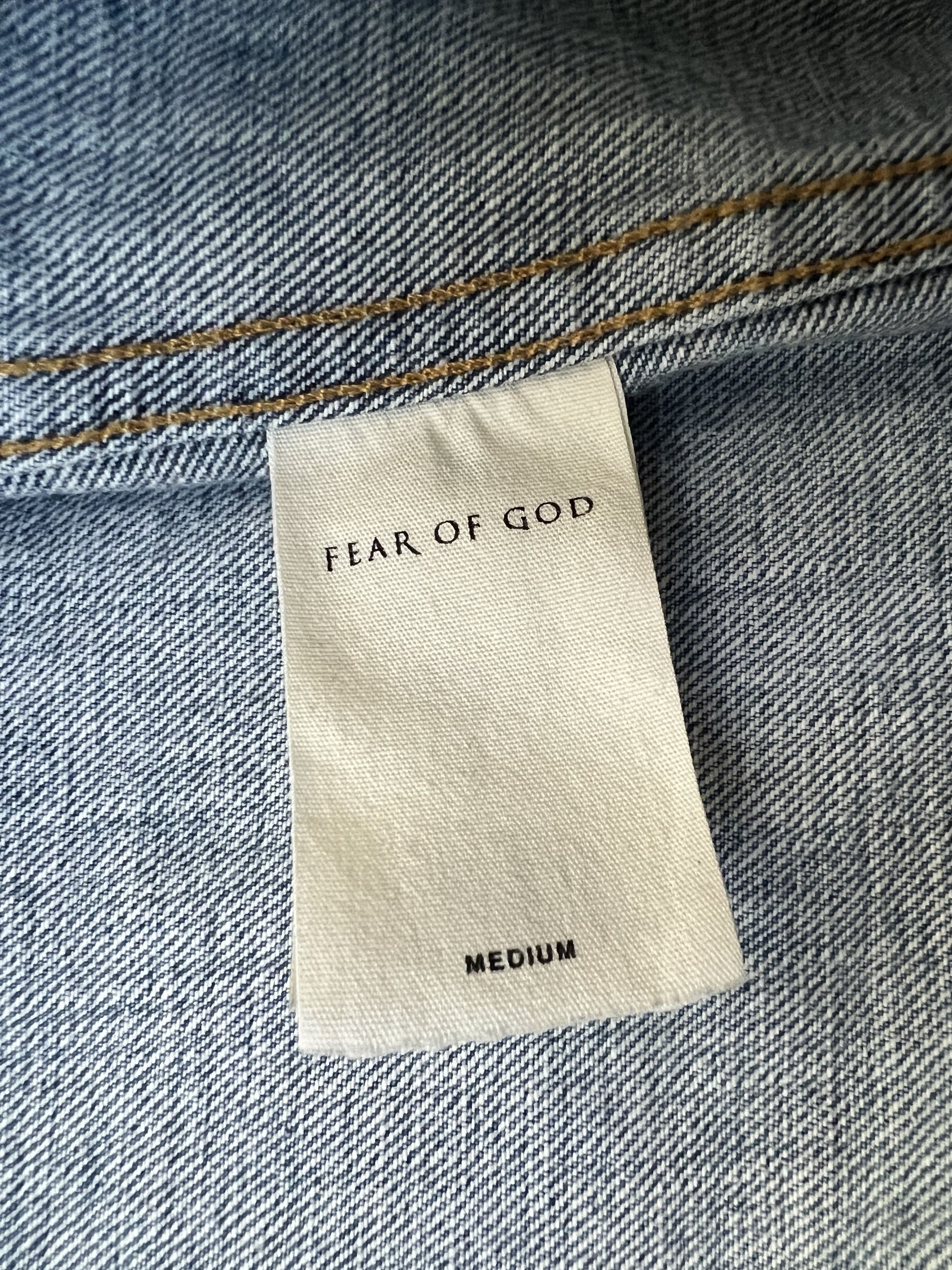 Fear of God Fear of God Distressed Denim Jacket Medium Made in USA Size US M / EU 48-50 / 2 - 4 Thumbnail