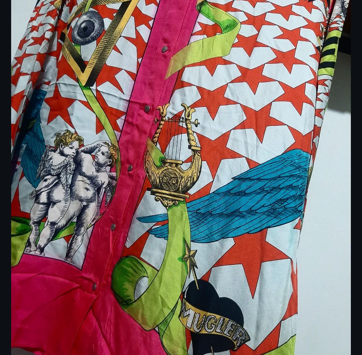 Thierry Mugler 2000s Mugler Silk Mega Print Shirt Size US M / EU 48-50 / 2 - 2 Thumbnail