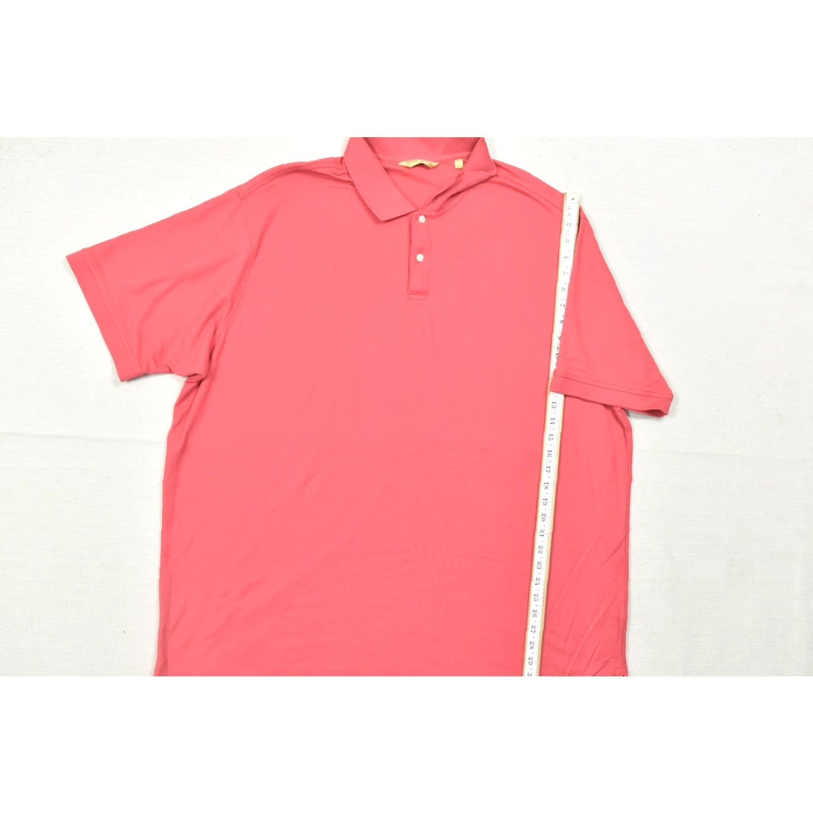 Roundtree & Yorke Roundtree & Yorke Gold Label Polo Shirt 3XT Mens Short Sleeve Salmon Pink Solid Size US XXL / EU 58 / 5 - 5 Thumbnail