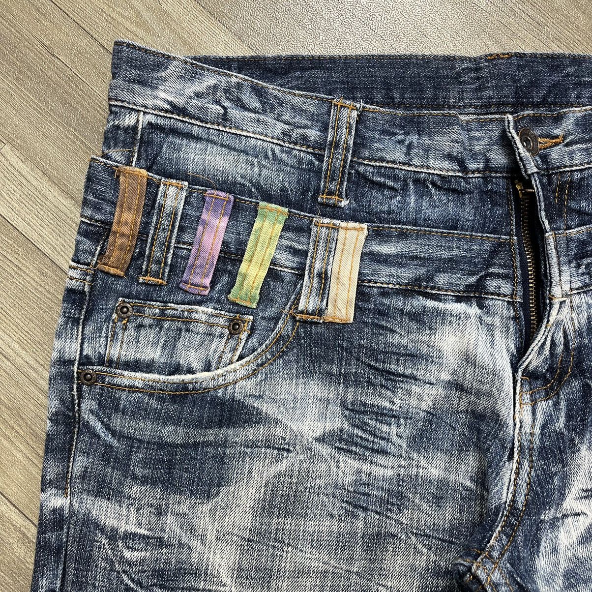 If Six Was Nine Japanese Brand Double Waist Distressed Stonewash Blue Jeans Size US 36 / EU 52 - 6 Thumbnail