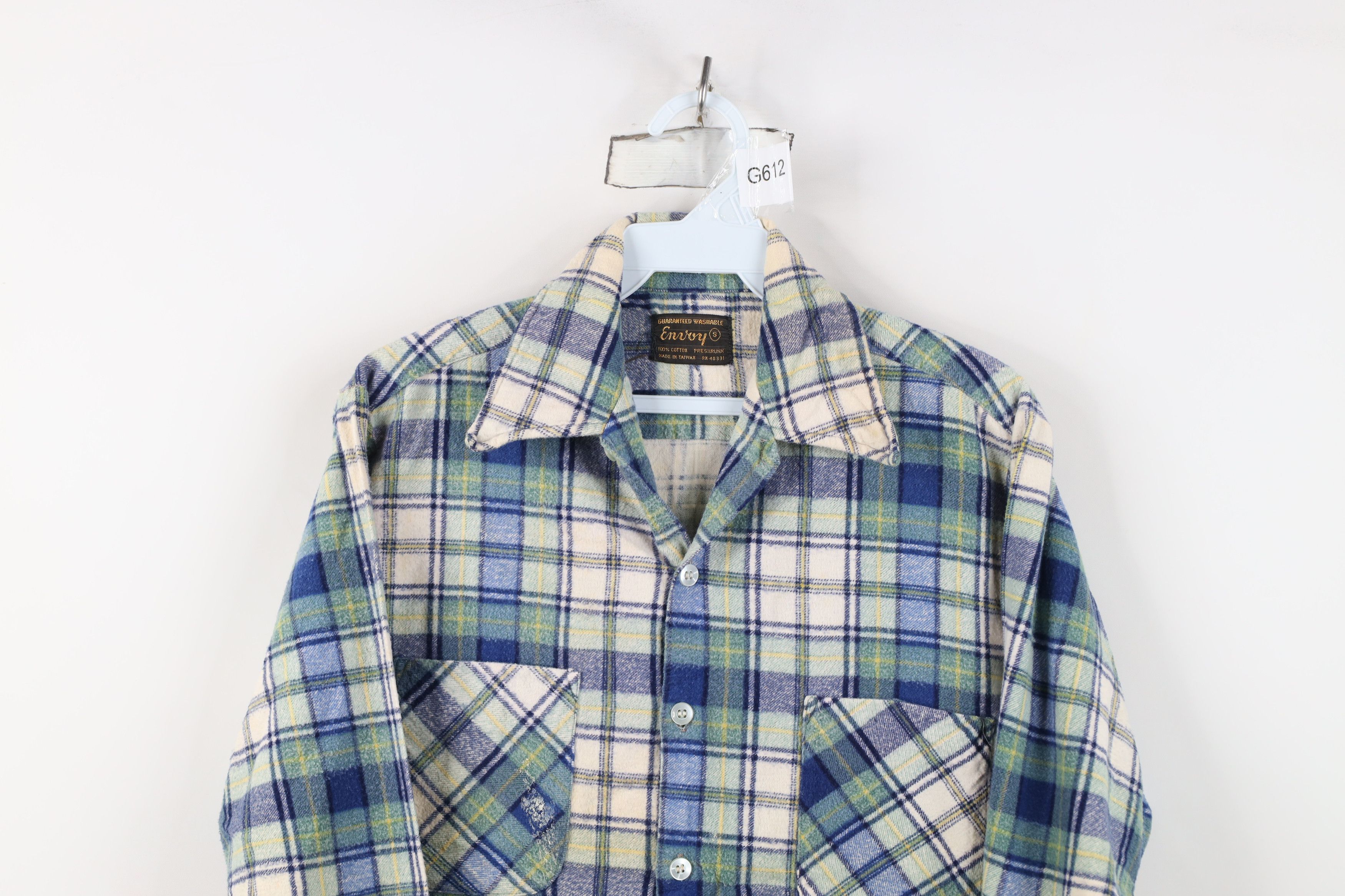 Vintage Vintage 70s Streetwear Flannel Collared Button Shirt Plaid Size US S / EU 44-46 / 1 - 2 Thumbnail