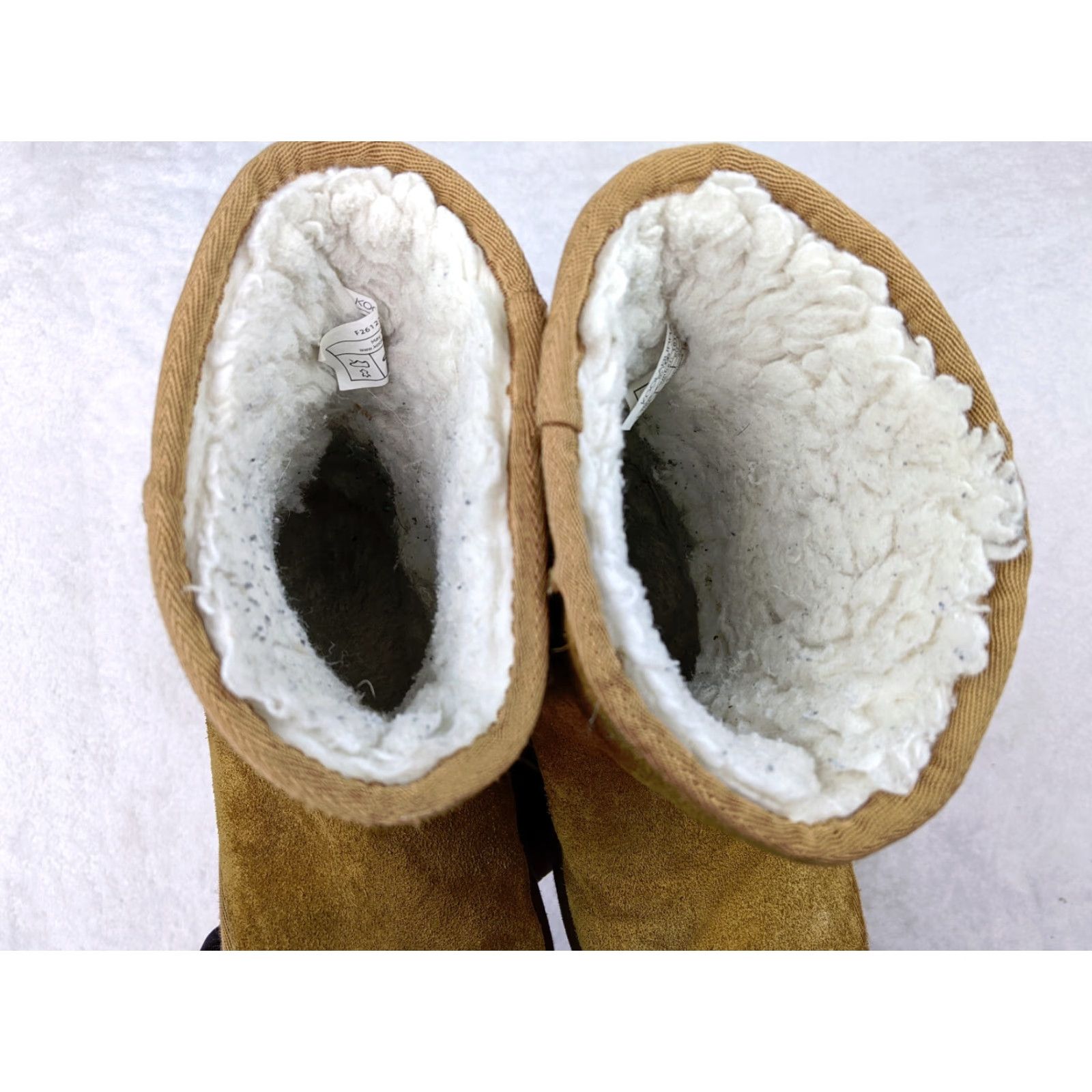 Ugg VINTAGE Koolaburra by UGG Koola Short Boots Womens 3 35 Beige Suede Sherpa Boots Winter Snow Womens Shoes Size 26" / US 2 / IT 38 - 6 Thumbnail