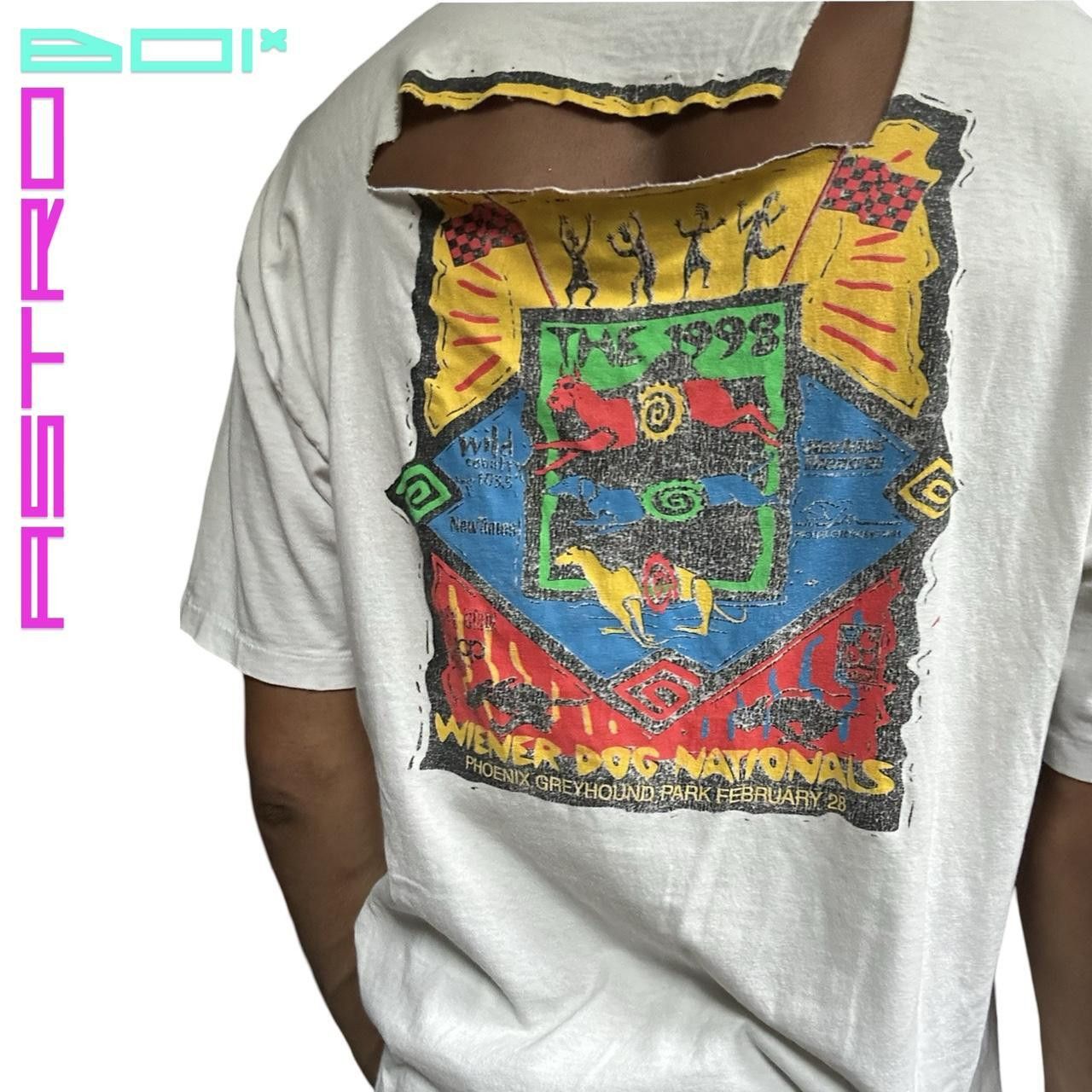 Other Vintage 90s White Ripped Graphic T-shirt - XL Size US XL / EU 56 / 4 - 1 Thumbnail