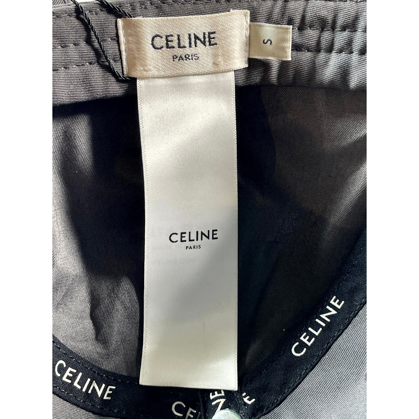 Celine Celine Triomphe Grey Cap Size 30 - 3 Thumbnail