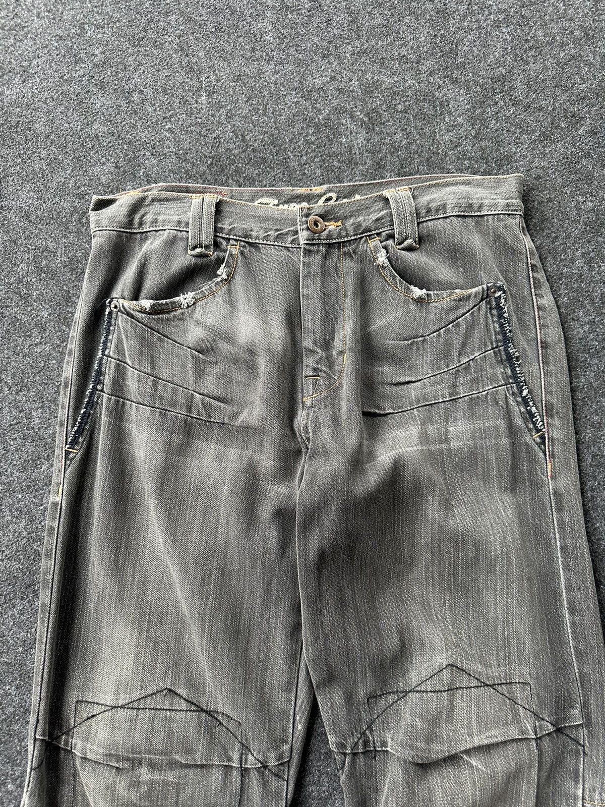Beauty Beast × If Six Was Nine × Japanese Brand Vintage Free Gate Grey Denim D255 Size US 30 / EU 46 - 3 Thumbnail