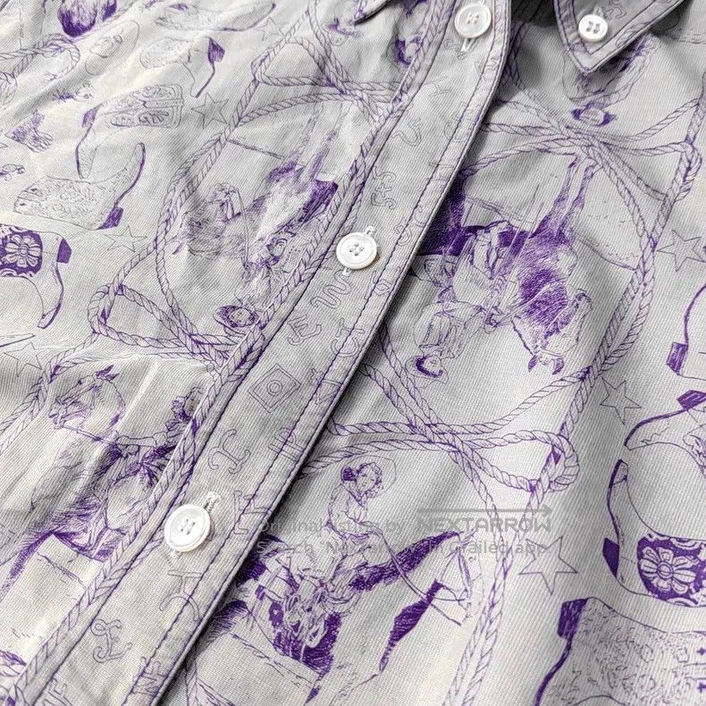 Hermes Hermes Summer Cotton Lavender Short Shirt Size M / US 6-8 / IT 42-44 - 6 Thumbnail