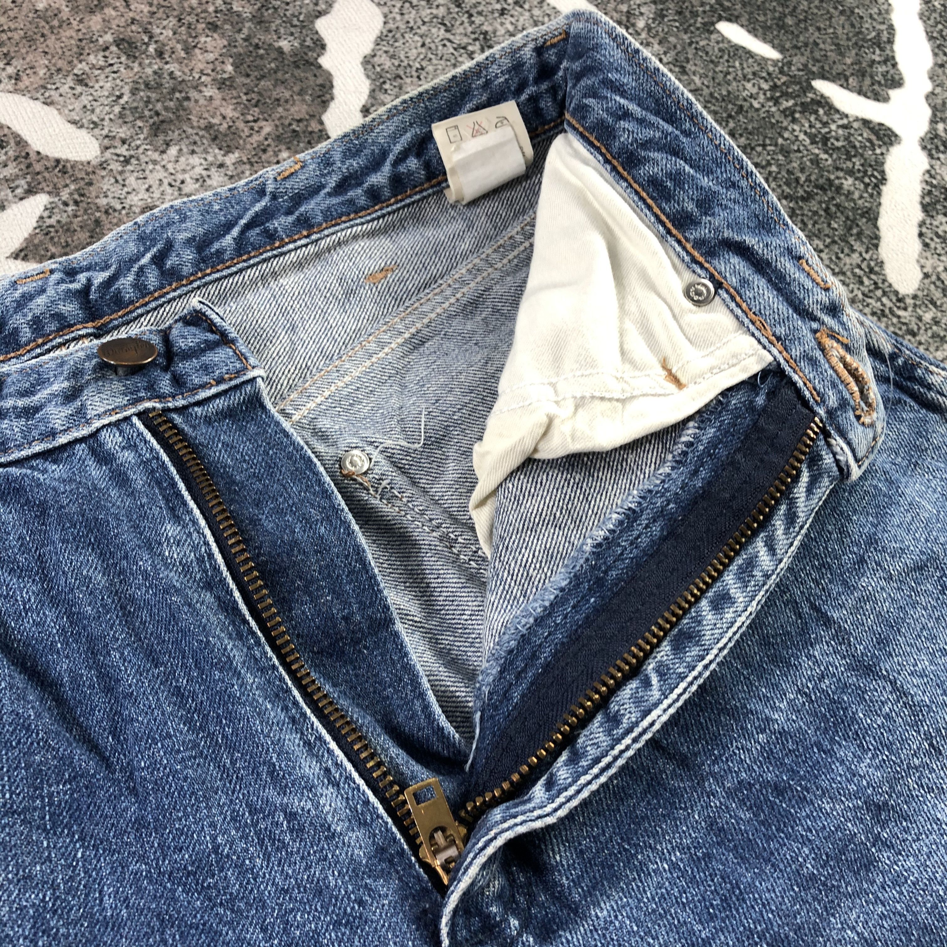 Vintage Vintage Wrangler Jeans Faded Blue Denim KJ1463 Size US 30 / EU 46 - 8 Thumbnail