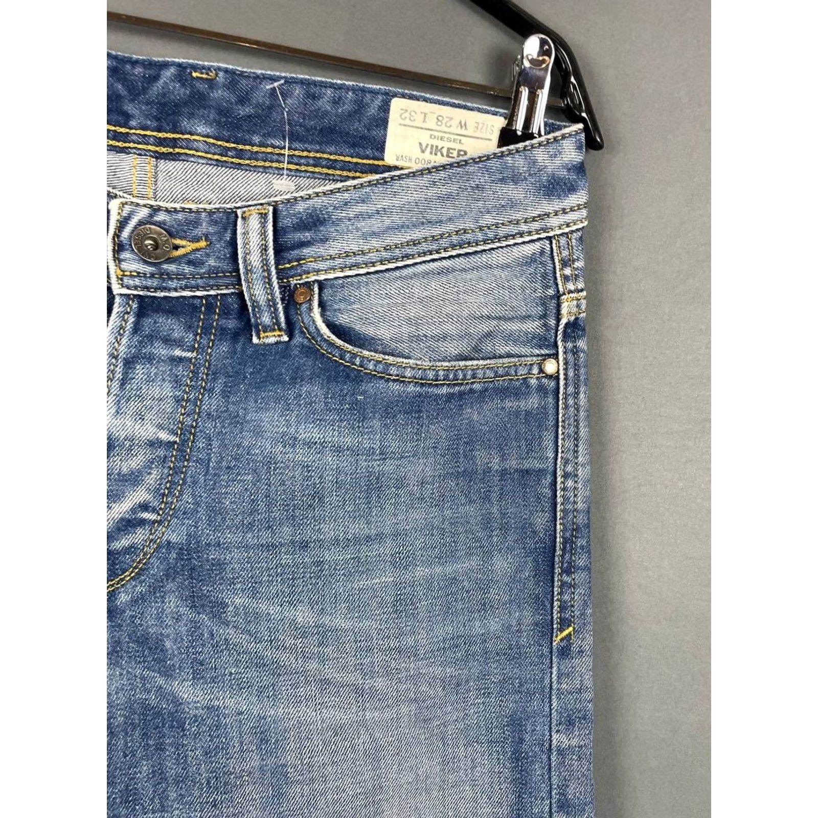 Diesel Diesel Viker Jeans Men Size 28 Blue Denim Cotton Straight Leg Button Belt Loop Size US 28 / EU 44 - 6 Thumbnail