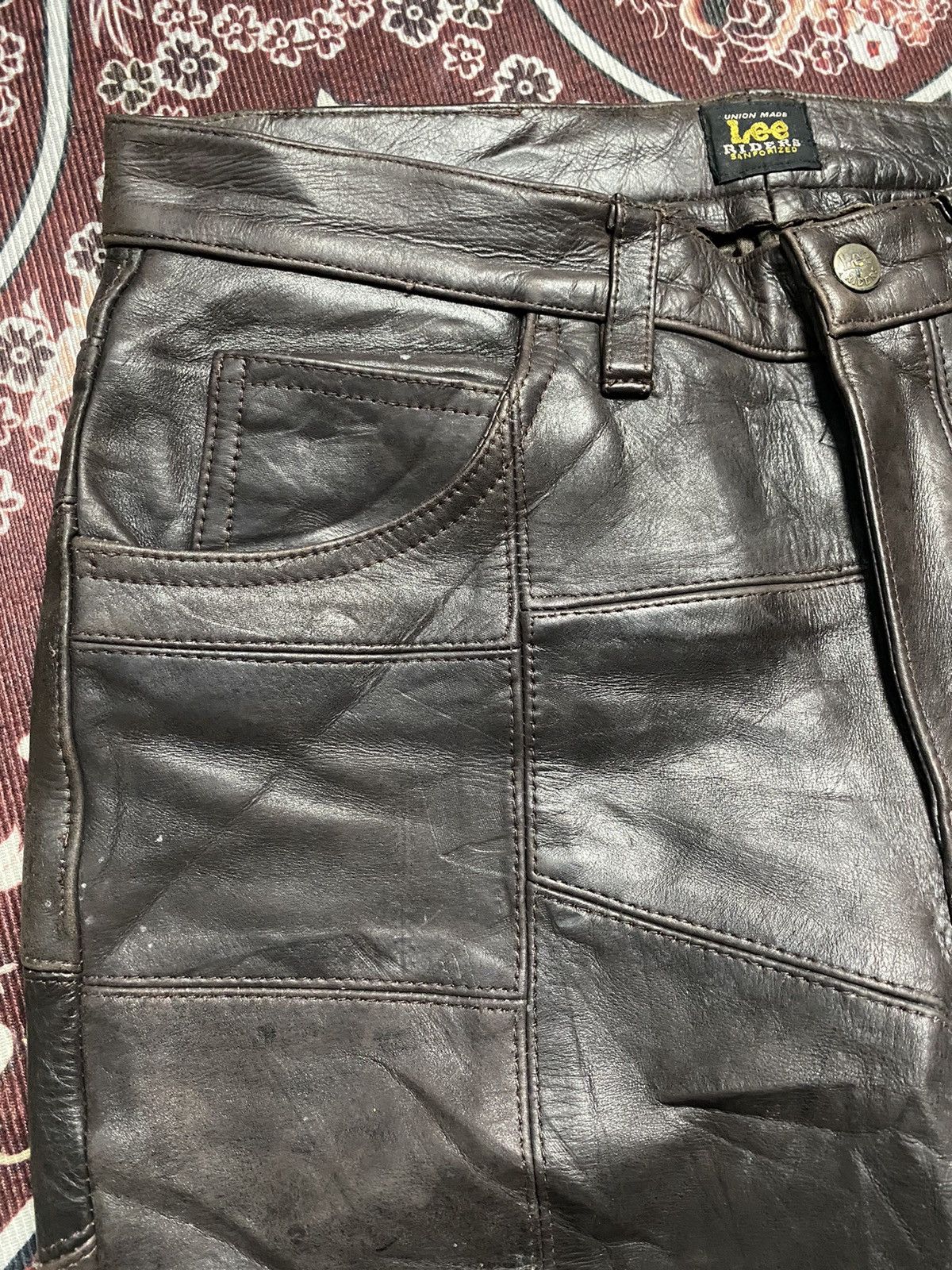 Lee Vintage Lee Patches Leather Pants Size US 32 / EU 48 - 7 Thumbnail