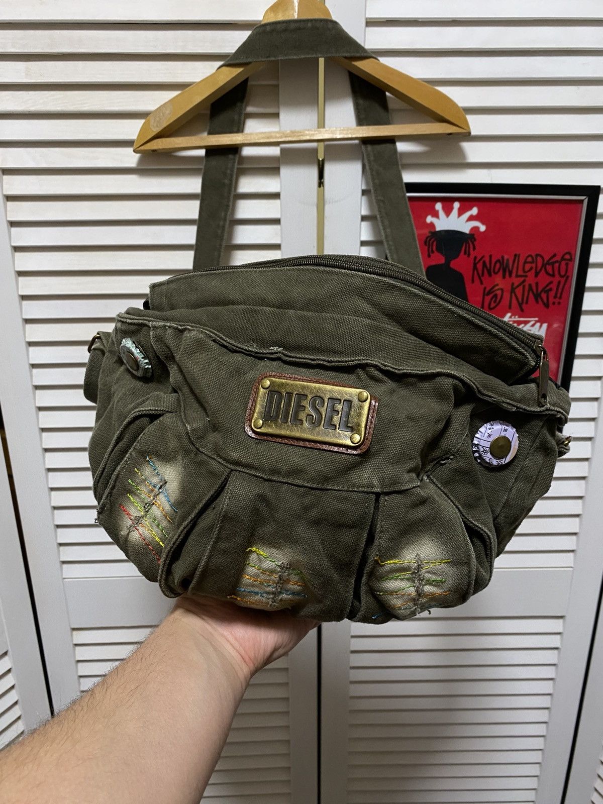Diesel Vintage 90s Diesel Backpack Olive Y2K | Grailed