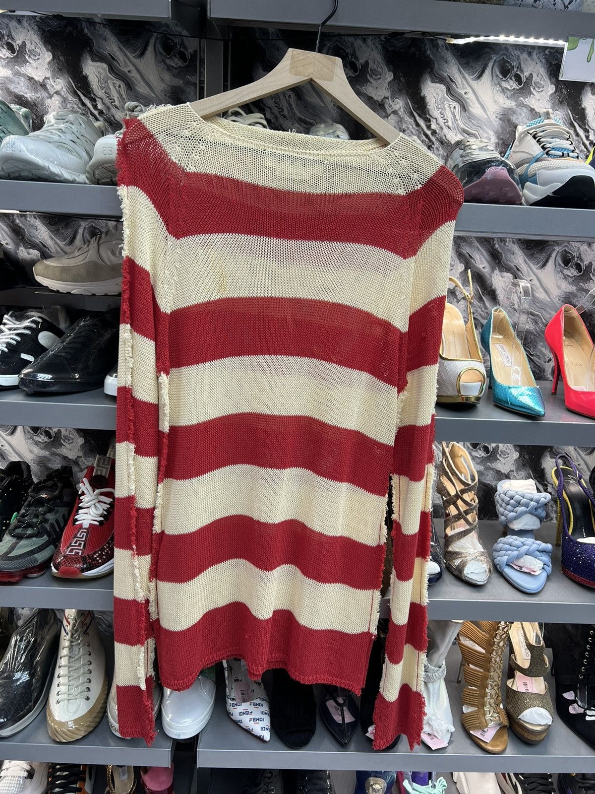 Marni Marin Sweater Striped Mohair Knit Size M / US 6-8 / IT 42-44 - 1 Thumbnail