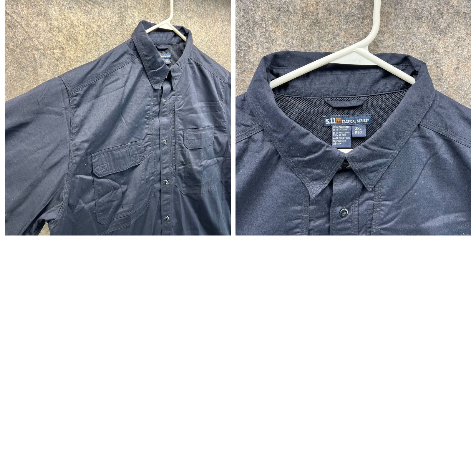 Vintage 5.11 Tactical Shirt Men 2XL Blue Button Down Pocket Ripstop Police Teflon NEW Size US XXL / EU 58 / 5 - 8 Thumbnail