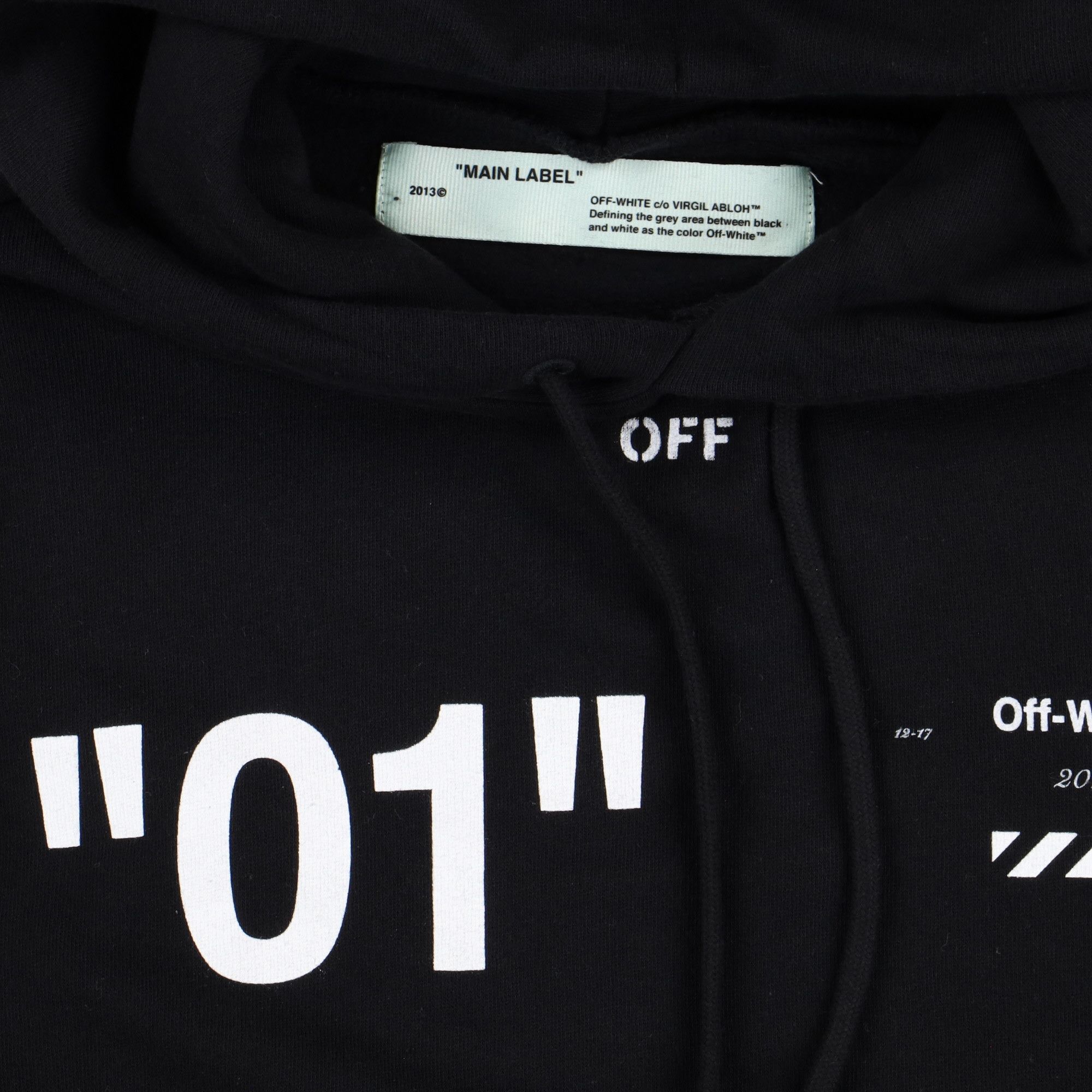 Off-White Black Diagonals Logo Hoodie Size US S / EU 44-46 / 1 - 4 Thumbnail