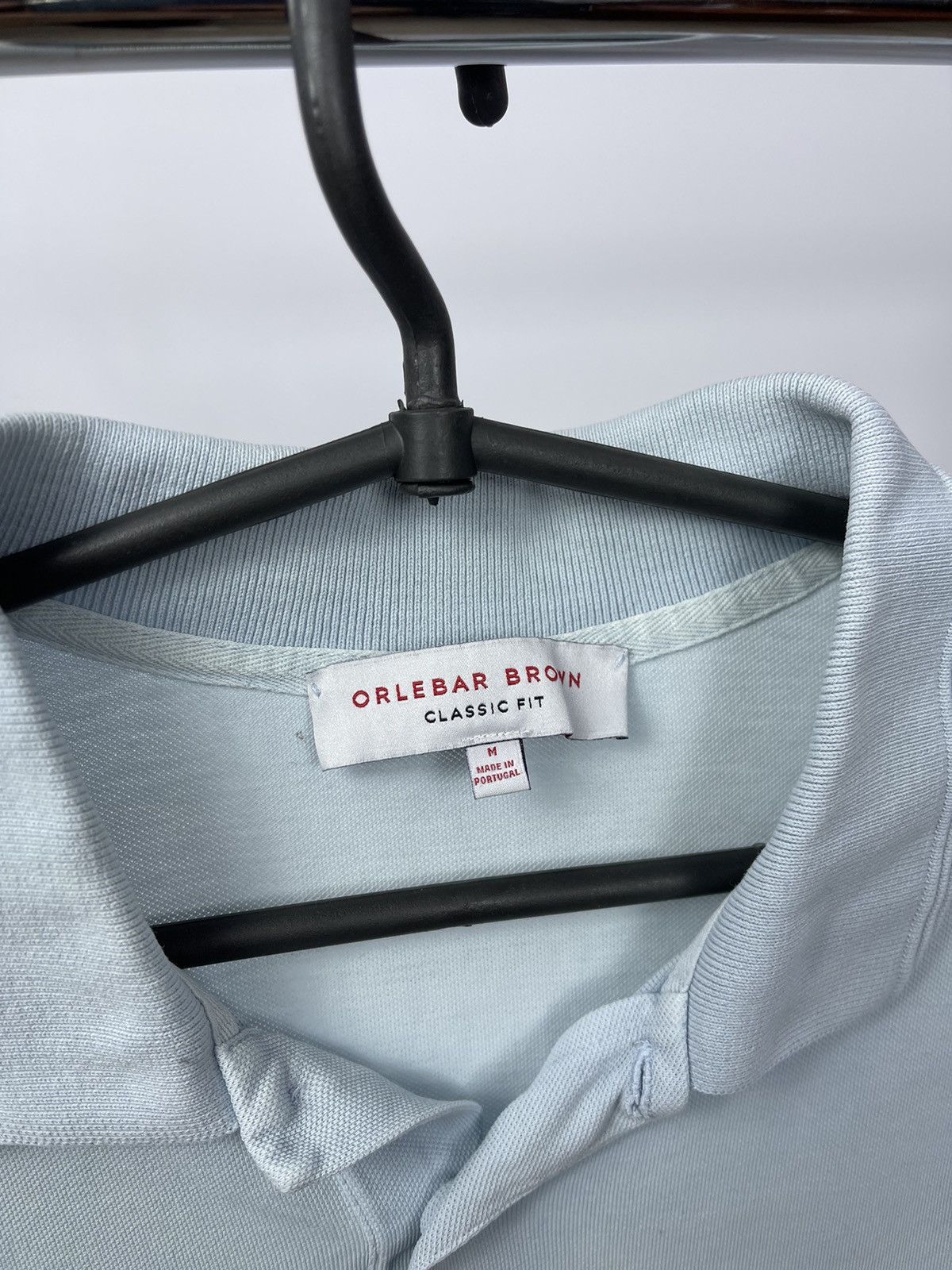 Orlebar Brown Orlebar Brown Polo Size M Blue Solid Made in Portugal Size US M / EU 48-50 / 2 - 3 Thumbnail