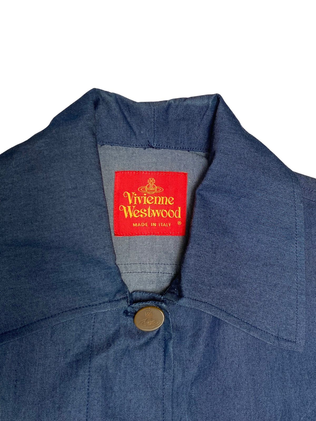 Vintage × Vivienne Westwood Rare Vintage Vivienne Westwood Italy Trench Coat Denim 1990s Size US L / EU 52-54 / 3 - 7 Thumbnail