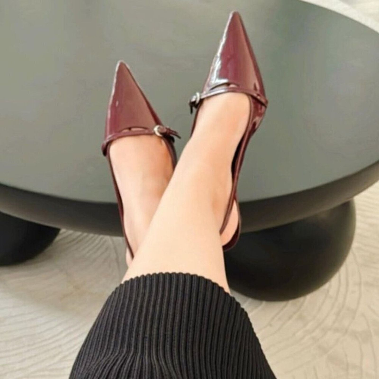 Zara ZARA VIRAL CHERRY RED FALL SLINGBACKS LAST ONE!!! Size US 7.5 / IT 37.5 - 8 Thumbnail