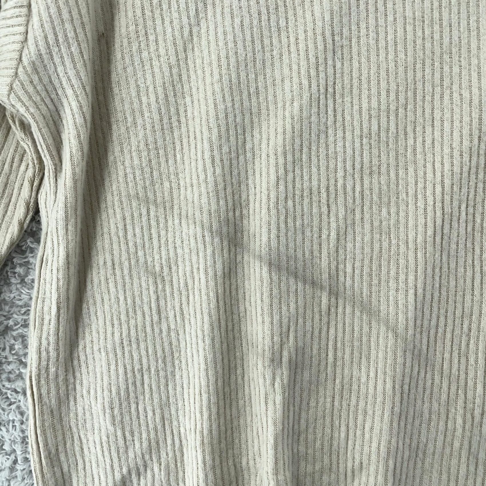 Vintage LuLaRoe Shirt Womens XL Beige Ribbed Long Sleeve Lounge Knit Soft Top Size XL / US 12-14 / IT 48-50 - 3 Thumbnail