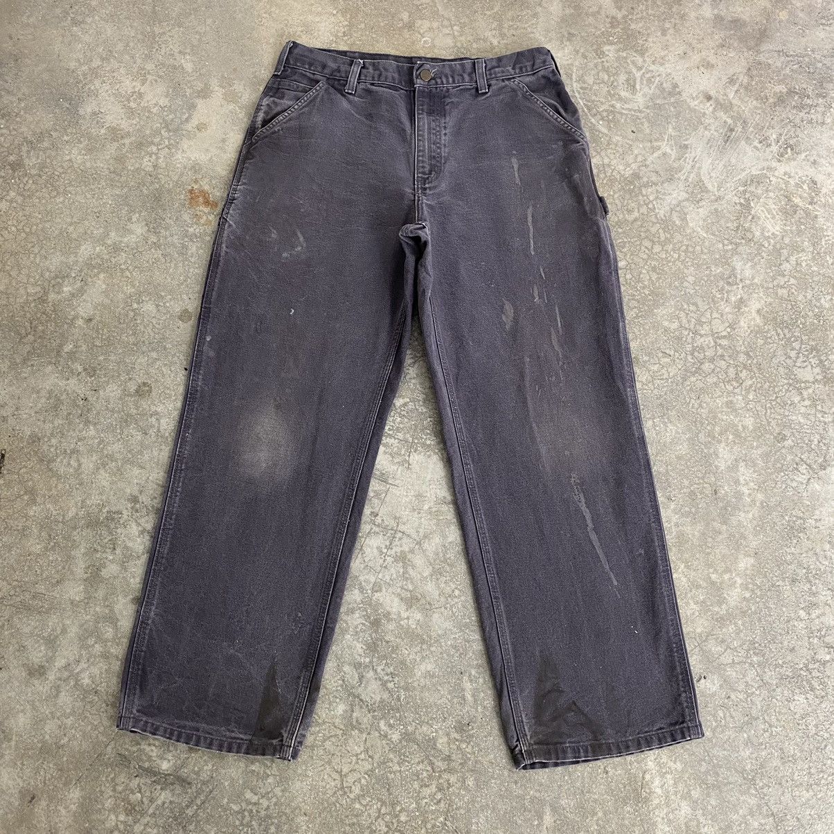 Carhartt Vintage Carhartt Faded Midnight Blue Dirty Carpenter Pants Size US 33 - 2 Thumbnail
