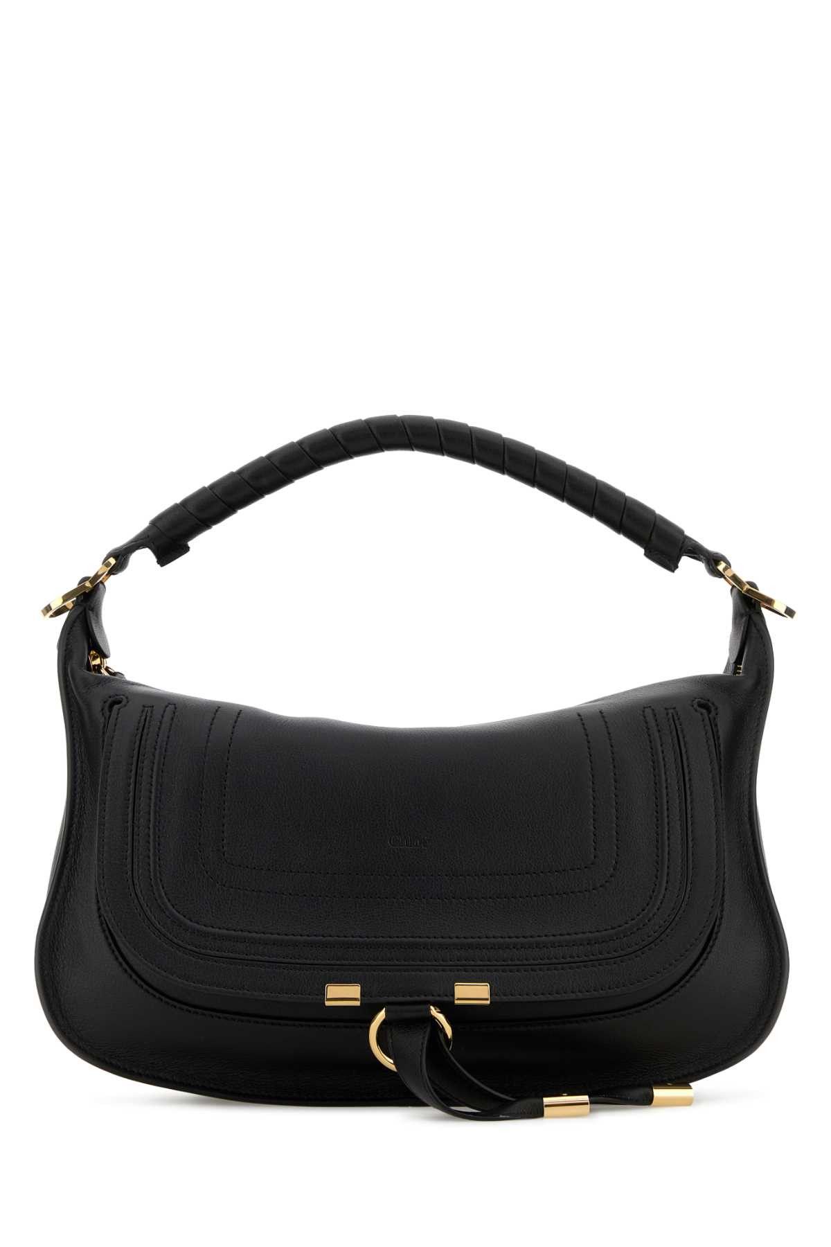 Chloe Black Leather Small Marcie Shoulder Bag Size ONE SIZE - 1 Thumbnail