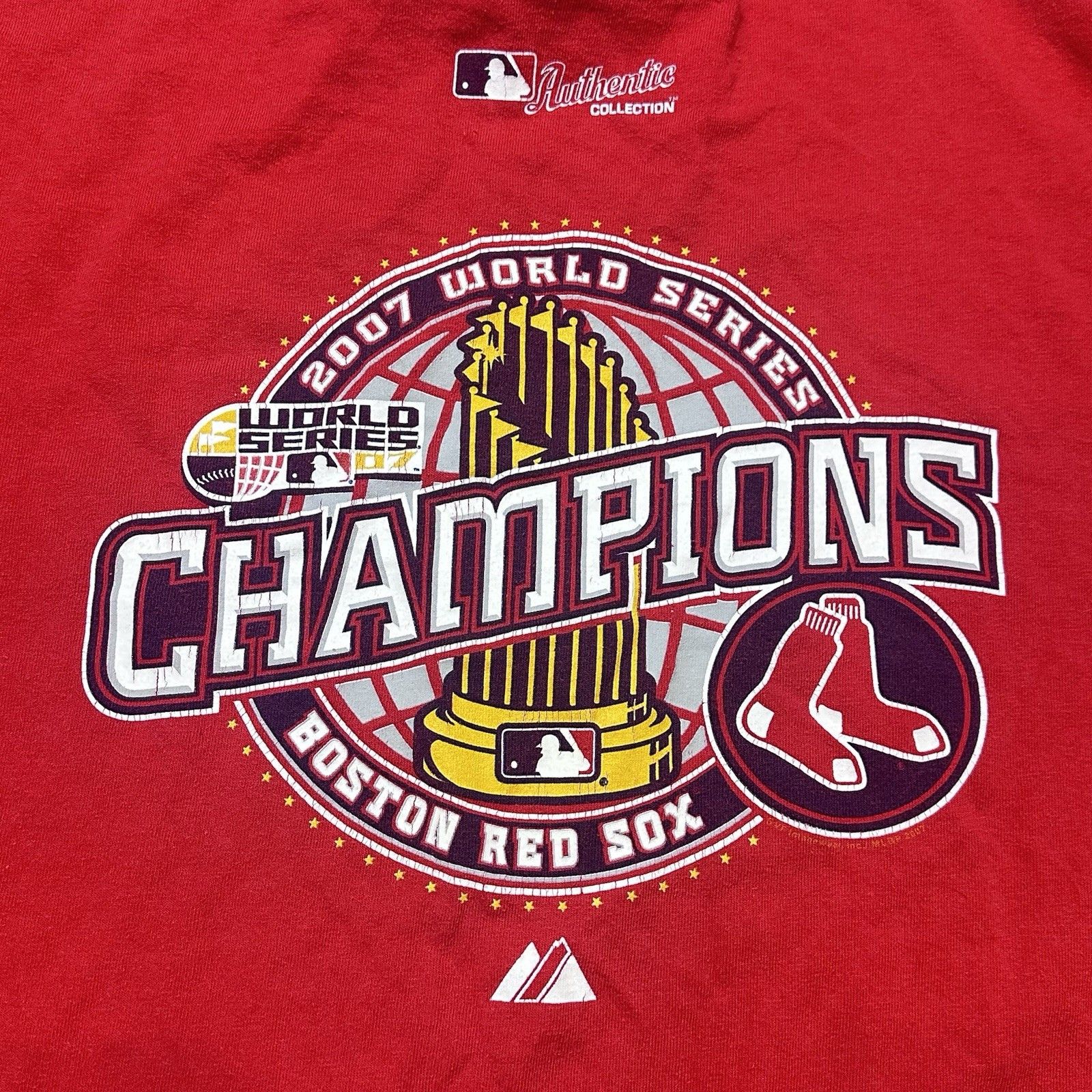 Majestic Majestic Boston Red Sox 2007 World Series Champs T-Shirt MLB Size US XL / EU 56 / 4 - 8 Thumbnail