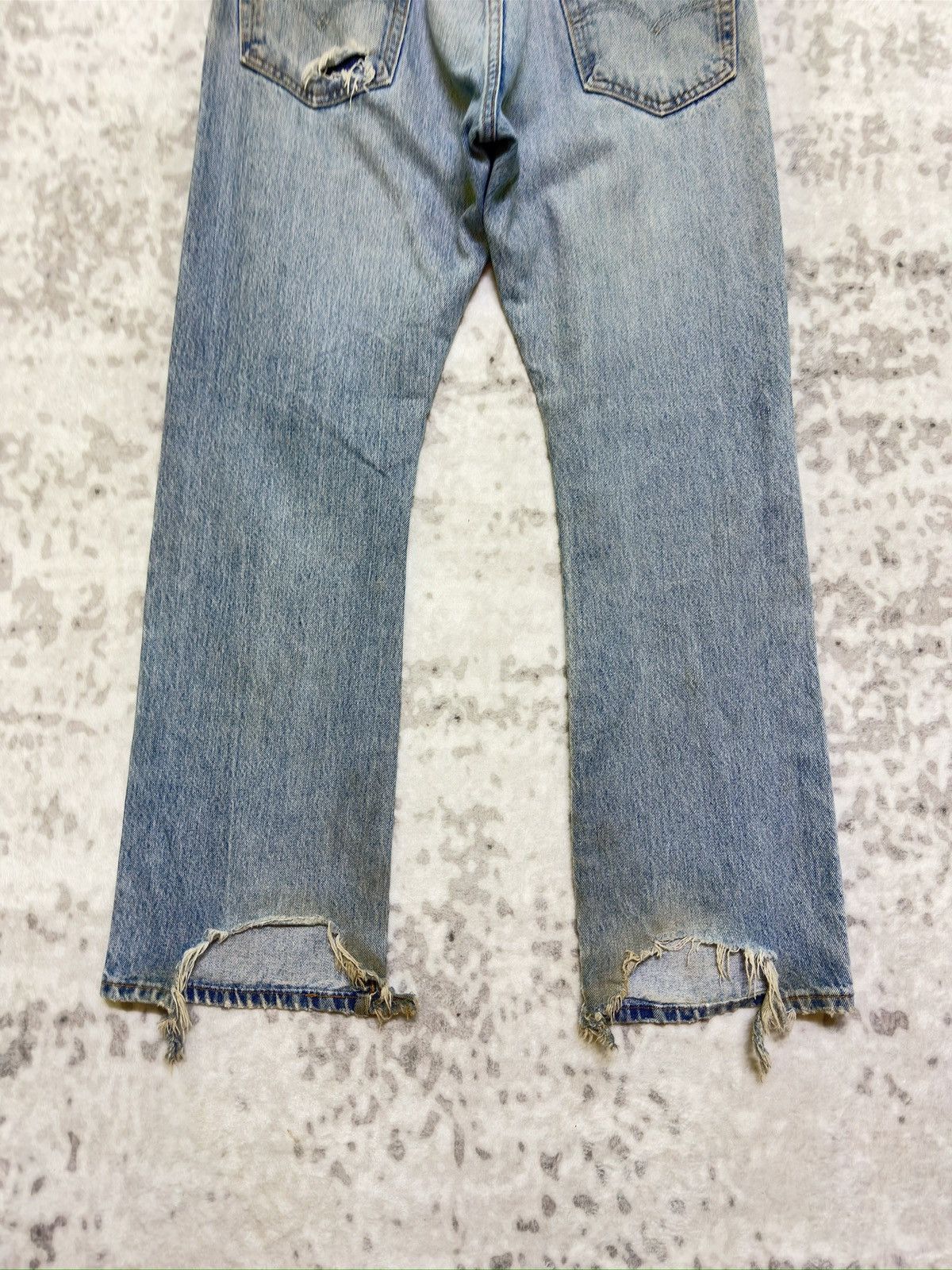 Levi's Vintage Levi's 517 Flared Bootcut Mud Wash Distressed Jeans Size US 33 - 12 Thumbnail