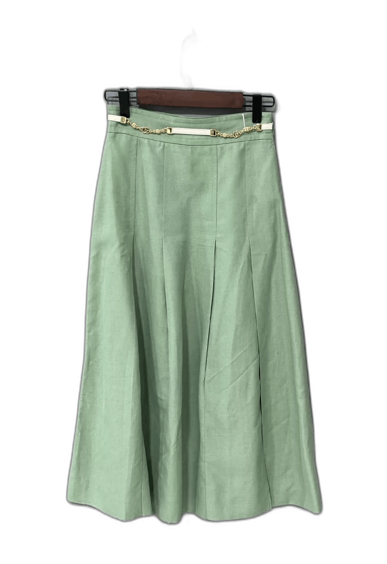 Gucci Gucci A-line Skirt with Chain Detail Size 36" / US 14 / IT 50 - 1 Thumbnail