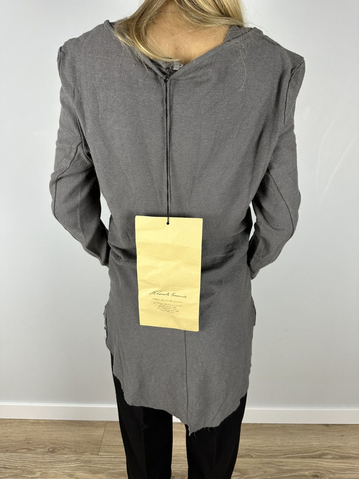 Aleksandr Manamis Aleksandr Manamis black Cotton Linen Sweater Asymmetric Size M / US 6-8 / IT 42-44 - 3 Thumbnail