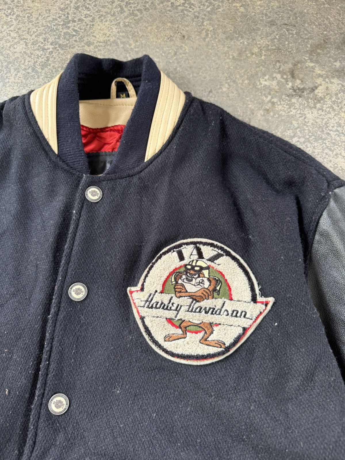 Harley Davidson × Vintage Vintage Harley Davidson x Tazmania Varsity Jacket Size US M / EU 48-50 / 2 - 3 Thumbnail