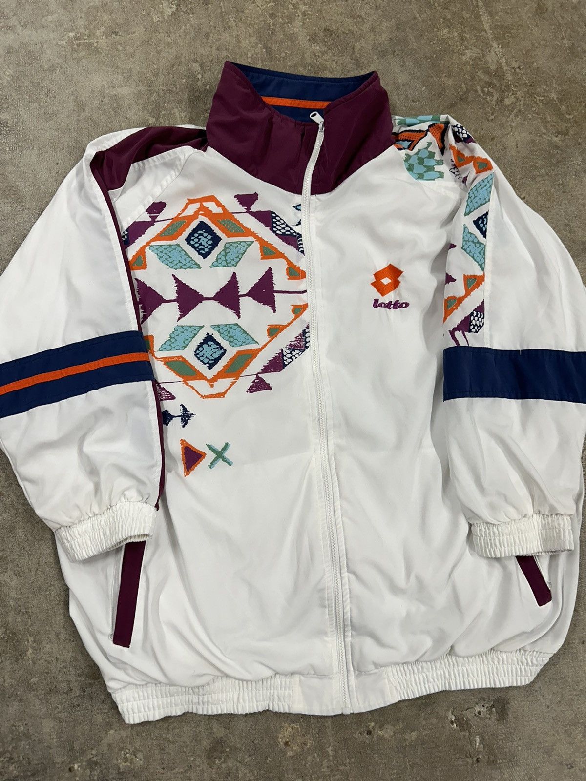 Lotto Sport Vintage 90s Lotto Colour Block Track Jacket Size US XL / EU 56 / 4 - 3 Thumbnail