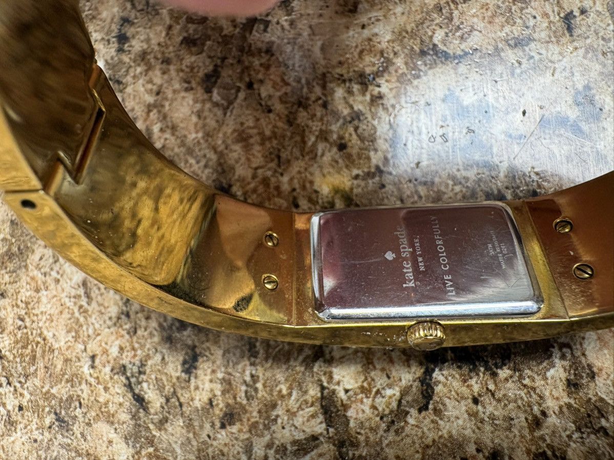 Kate Spade Kate Spade New York Gold Tone Bangle Watch Pyramid Hinged Size ONE SIZE - 5 Thumbnail
