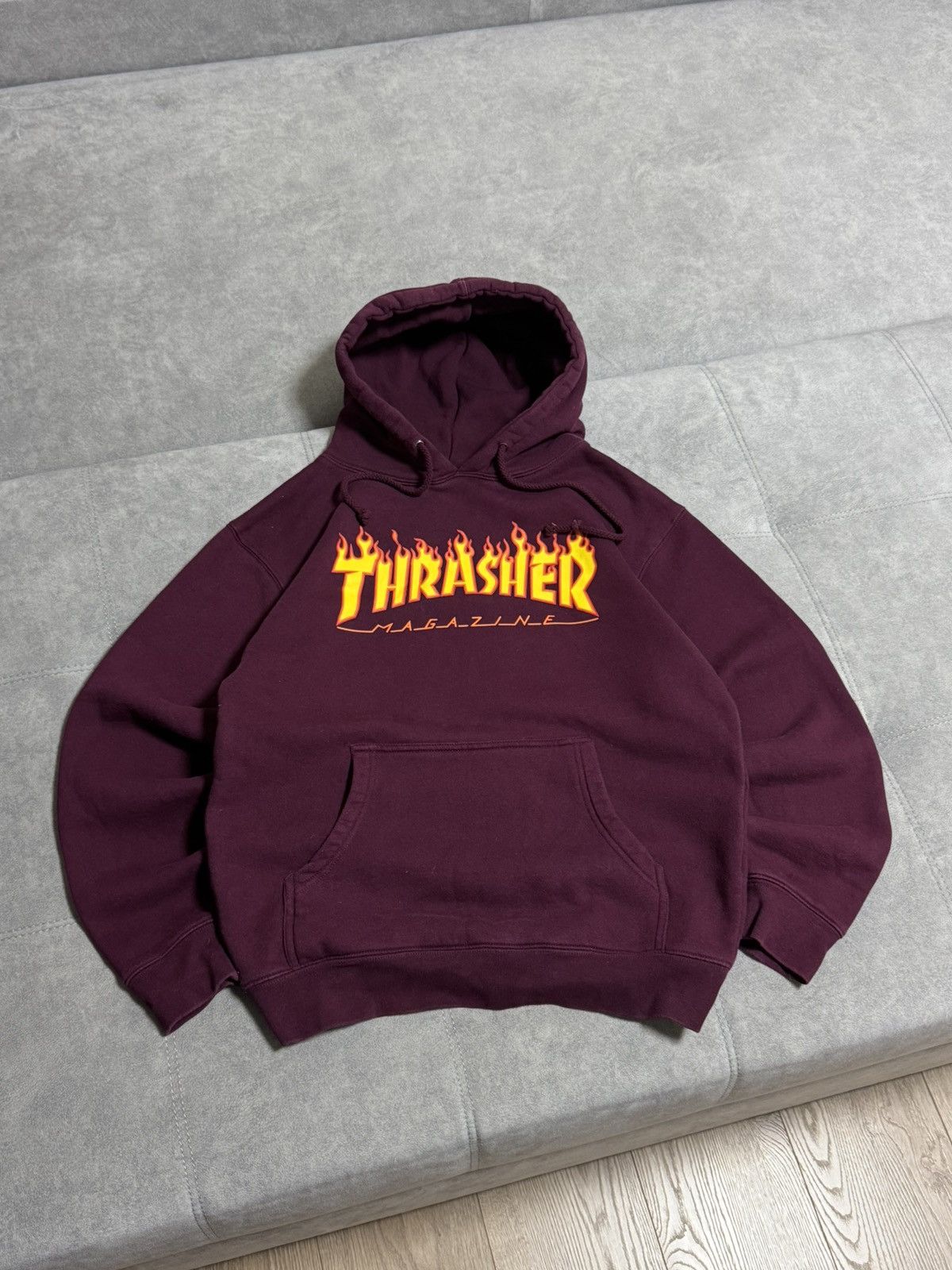 Thrasher Vintage Thrashers Fire Logo Skateboarding Skate Hoodie Size US S / EU 44-46 / 1 - 1 Thumbnail
