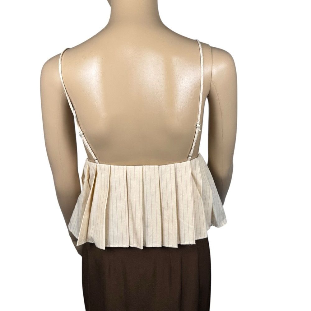 Zara NWT New ZARA Pleated Cropped Beige Top Size S Size S / US 4 / IT 40 - 4 Thumbnail