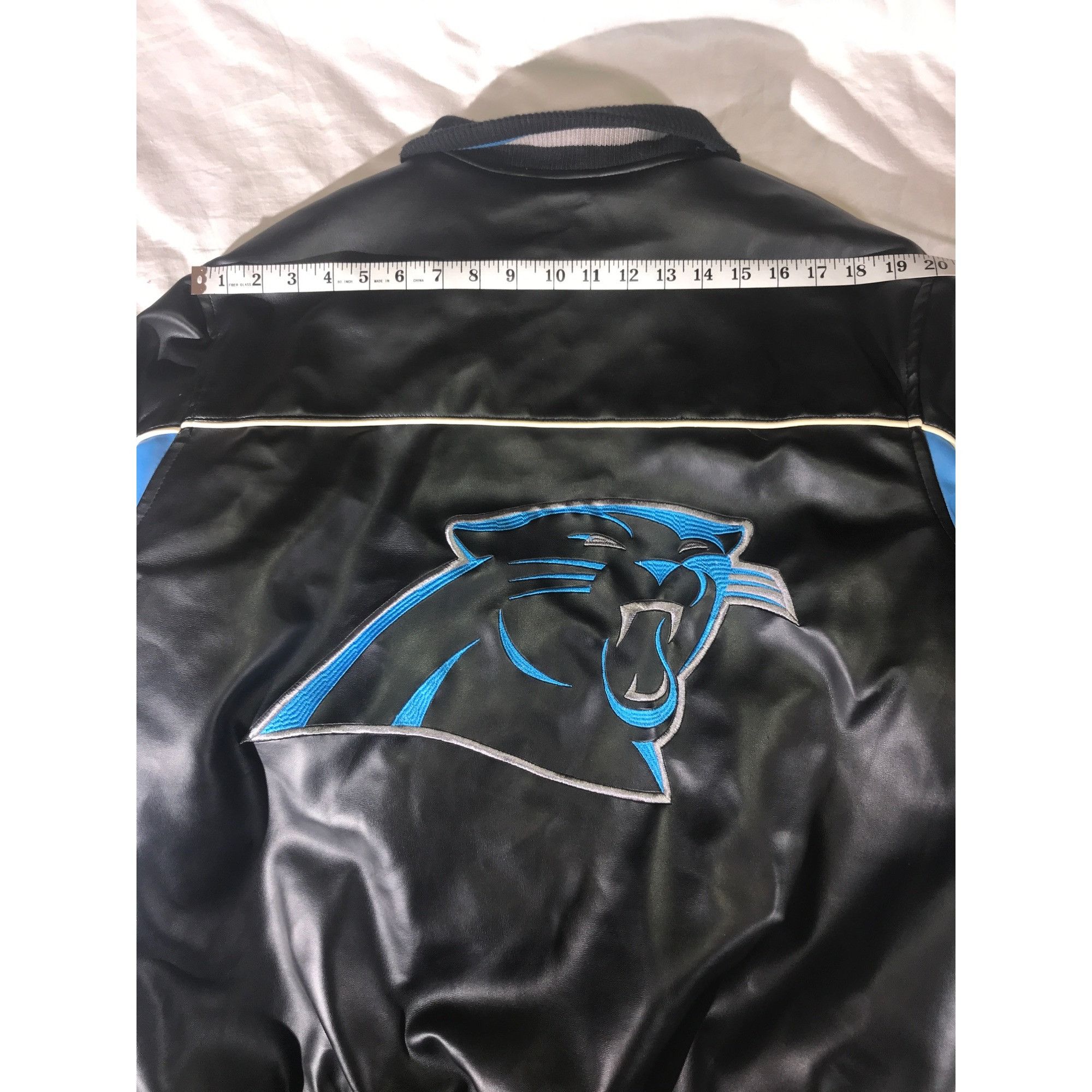 NFL Vintage NFL Carolina Panthers Black Faux Leather Jacket XL Size US XL / EU 56 / 4 - 6 Thumbnail
