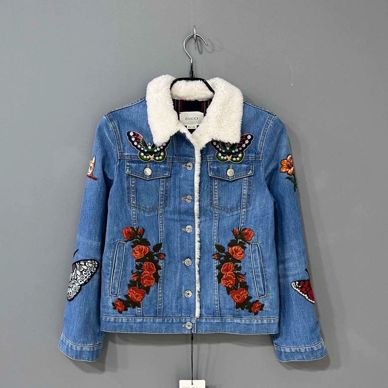 Gucci Gucci Size 10 Heavy industry lamb wool embroidered floral Size US S / EU 44-46 / 1 - 1 Thumbnail
