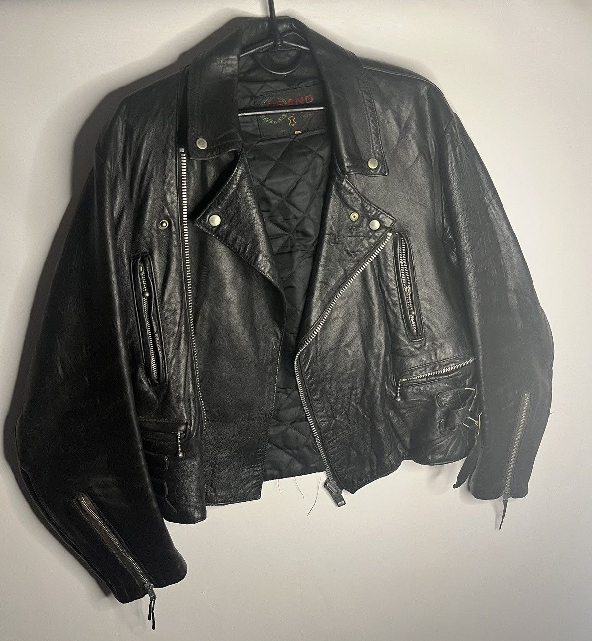 Band Tees × Vintage Rare Vintage 70s Grand Prix Leather Jacket S Punk/Rock Style Size US S / EU 44-46 / 1 - 2 Thumbnail