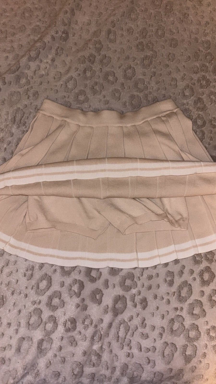Other Cream pleated skirt Size 36" / US 14 / IT 50 - 2 Thumbnail