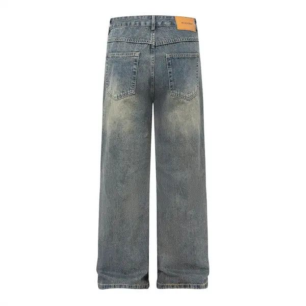 Japanese Brand Saki Retro washed trendy distressed loose versatile jeans Size US 34 / EU 50 - 2 Thumbnail