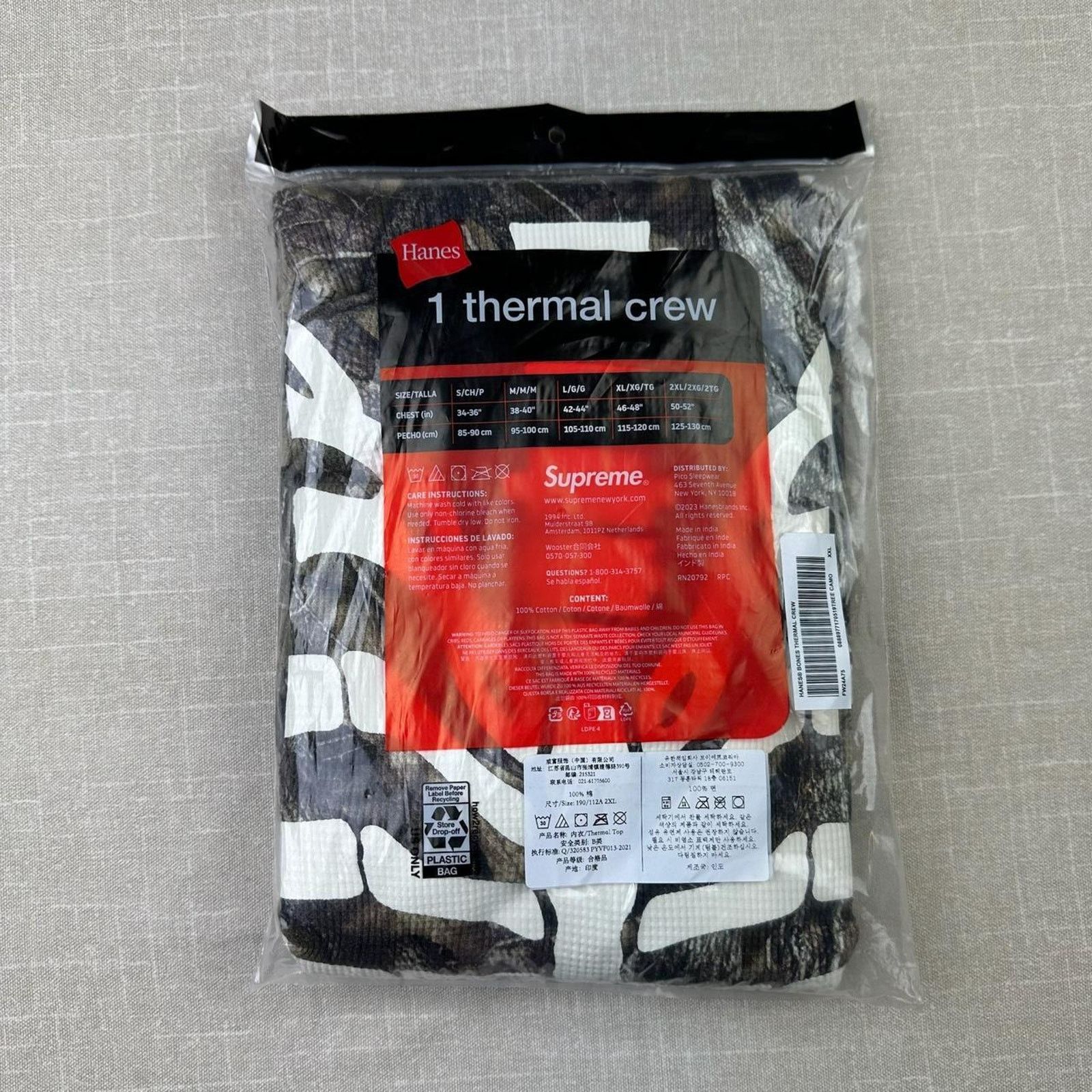 Supreme Supreme x Hanes Bone Thermal in Woodland Camo Size US XXL / EU 58 / 5 - 4 Thumbnail