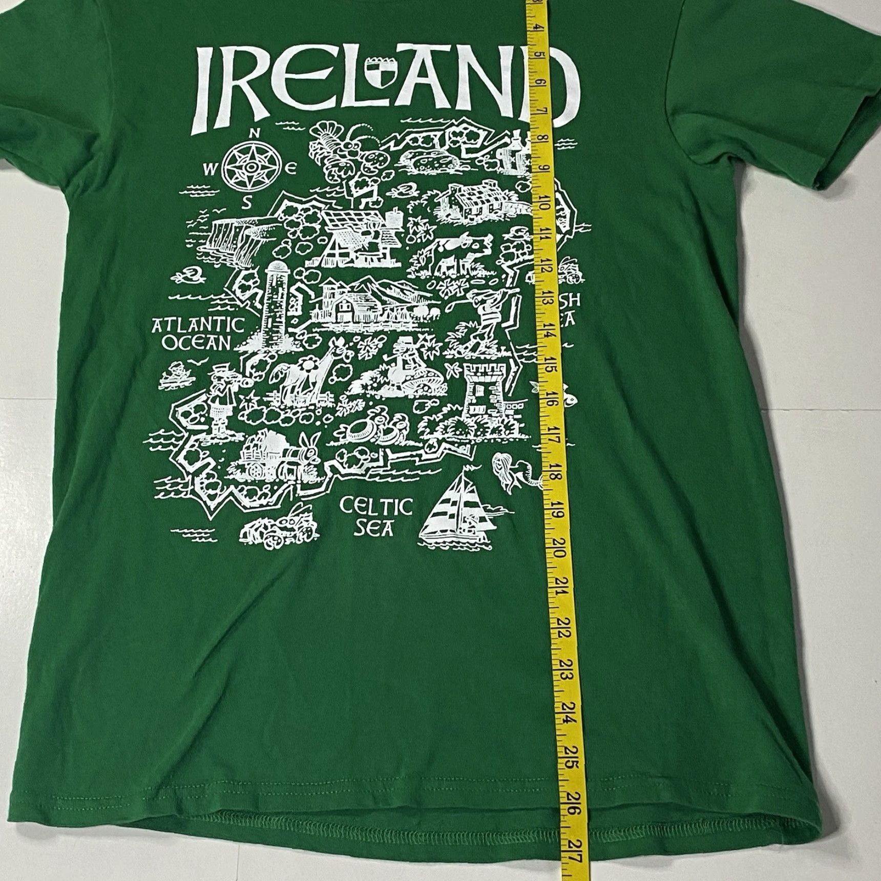 Vintage VINTAGE Ireland T Shirt Fifth Sun Adult Small Map Graphics Of The Irish Green S Size US S / EU 44-46 / 1 - 7 Thumbnail